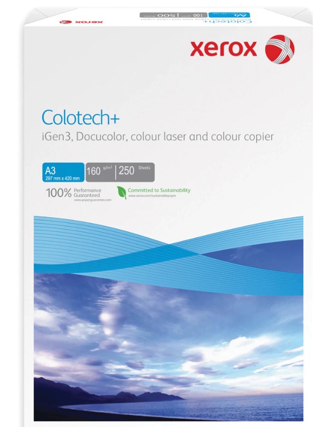 Hartie xerox A3 160 g/mp Colotech+ 250 coli/ pret per top